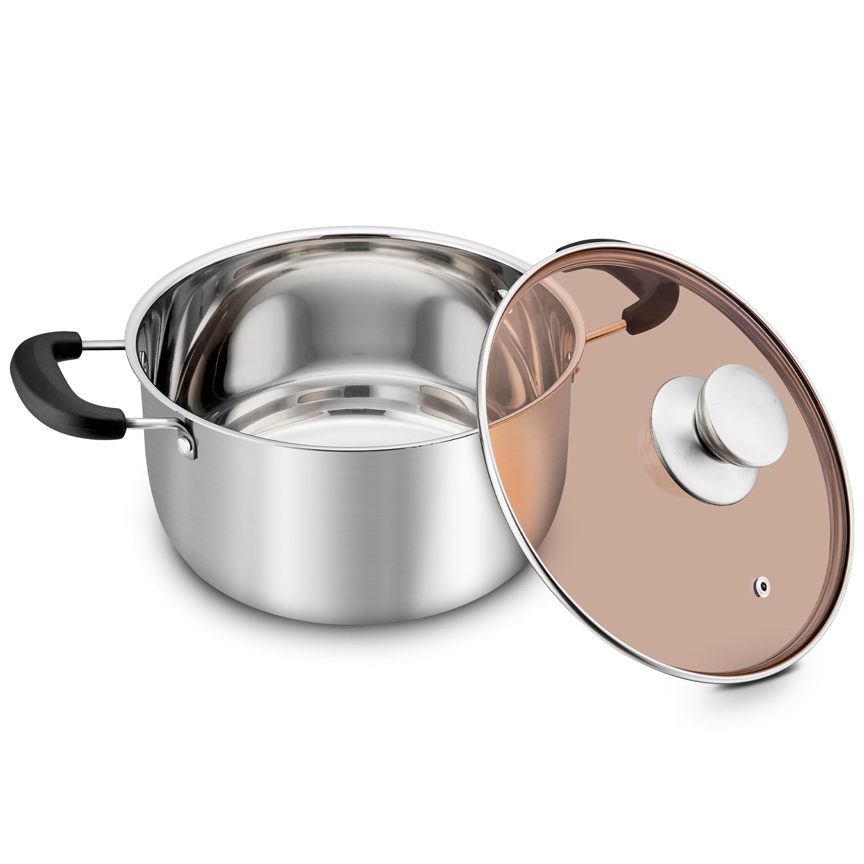 homikit-kochtopf-24cm-5-6l-edelstahl-topf-mit-glasdeckel image 1