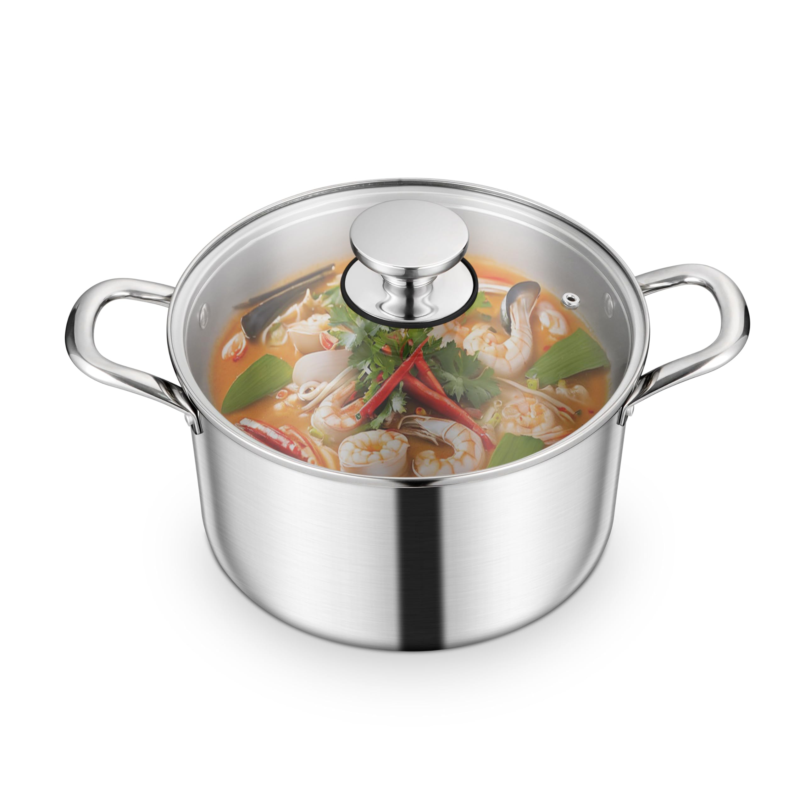 homikit-cookware-kochtopf-22cm-4-7l-edelstahl-mit-glasdeckel image 1