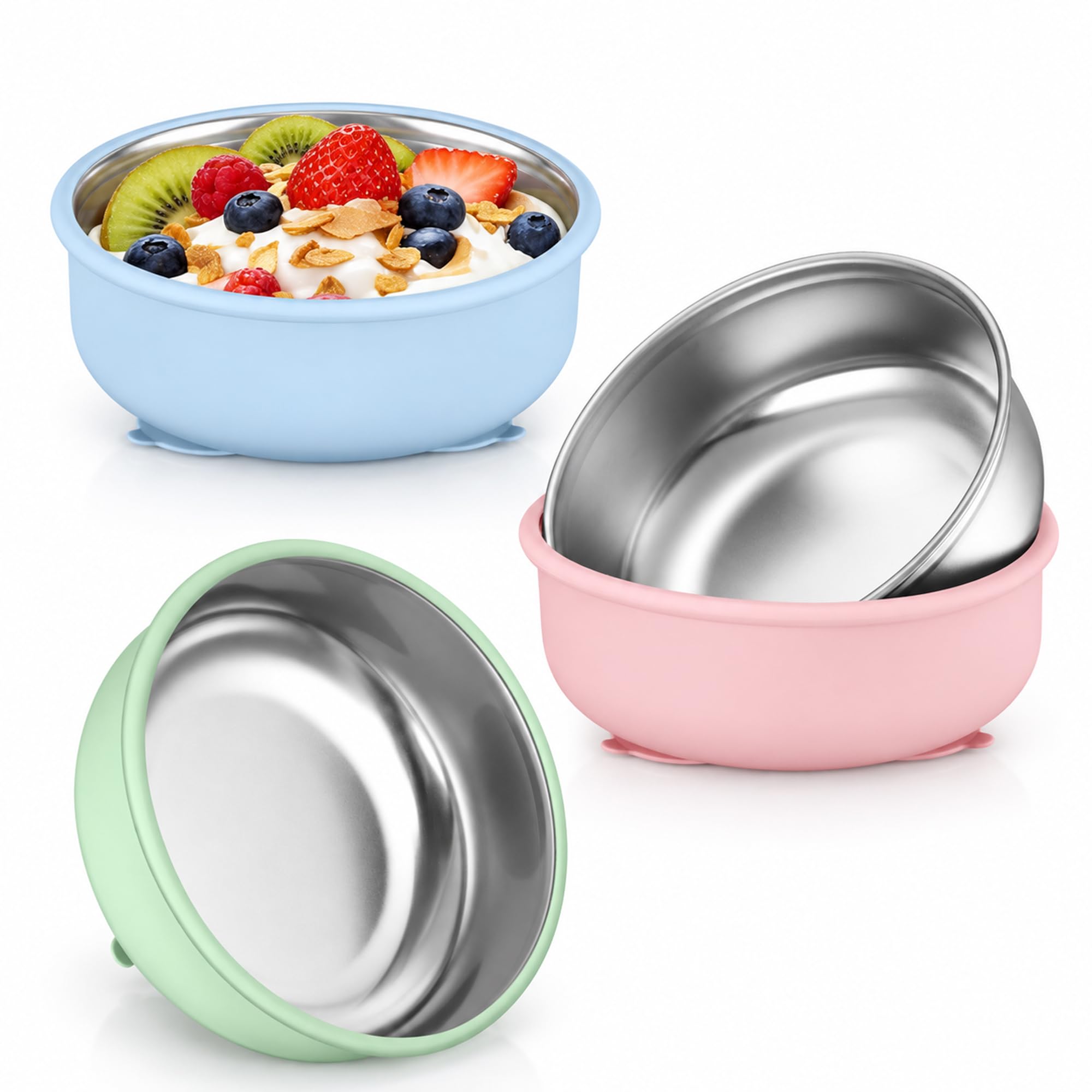 homikit-dinnerware-baby-sch-ssel-saugnapf-3er-set-edelstahl image 1