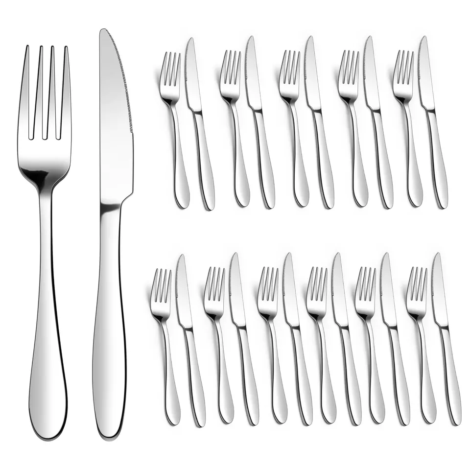 homikit-flatware-steakbesteck-24-tlg-oval-griff-edelstahl image 1
