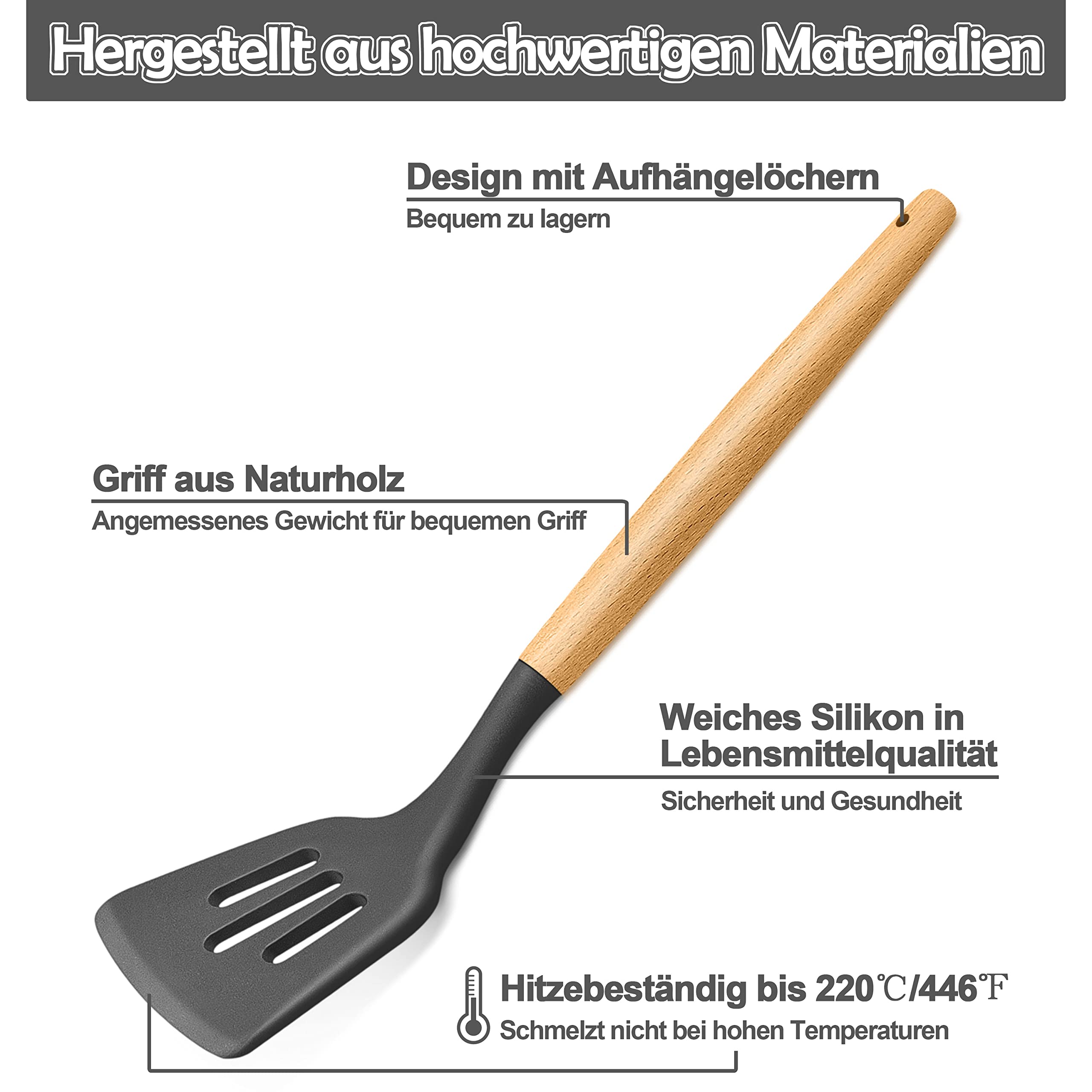 homikit-kitchen-gadgets-kochbesteck-set-15-teilig-grau-holzgriff image 3