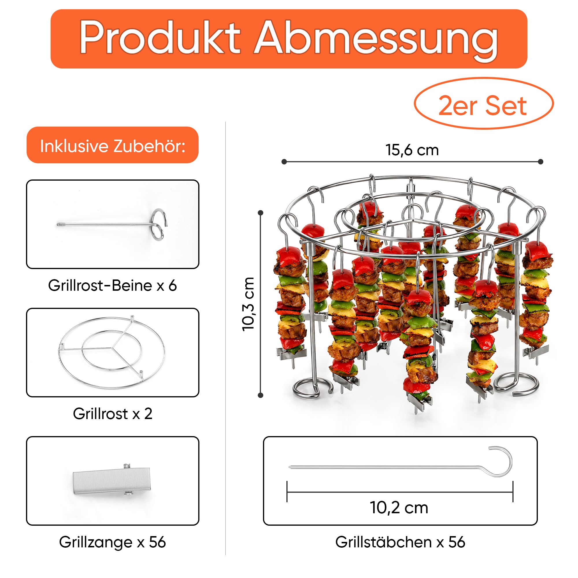 homikit-kitchen-gadgets-airfryer-zubeh-r-2er-set-15-6cm-edelstahl image 2
