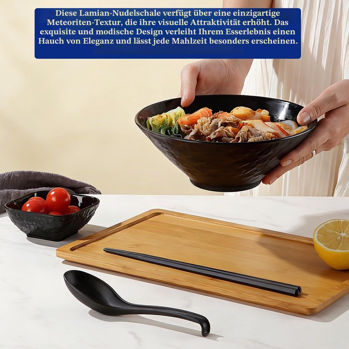 berglander-kitchen-utensils-ramen-sch-ssel-set-16-tlg-schwarz image 4