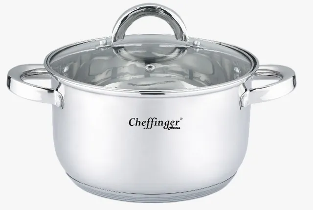 cheffinger-cf-ss20-kochtopf-20-cm-edelstahl-mit-deckel image 1