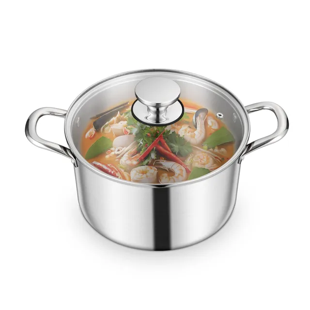 homikit-cookware-kochtopf-22cm-4-7l-edelstahl-mit-glasdeckel image 1