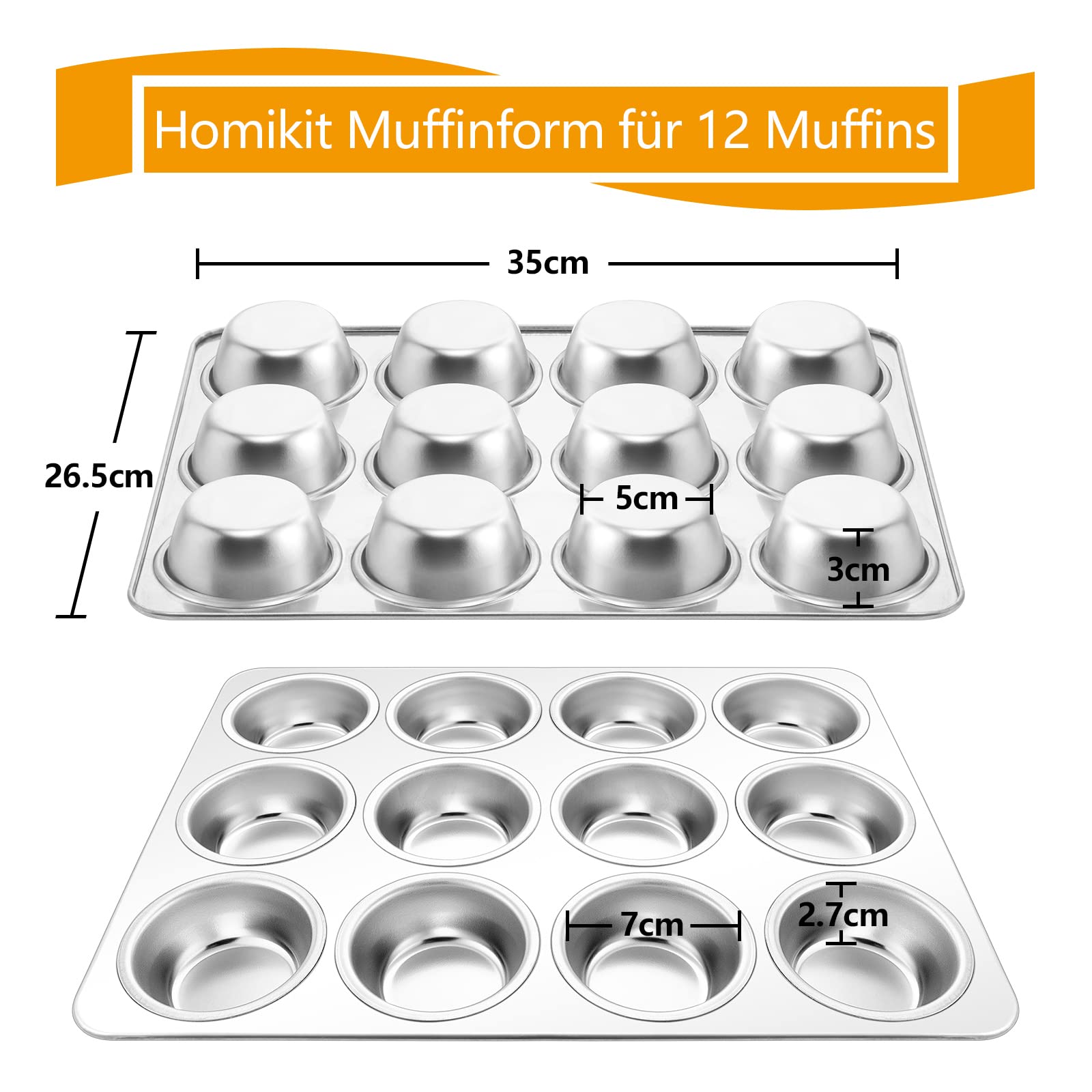 homikit-bakeware-muffinform-edelstahl-12er-mit-f-rmchen image 2