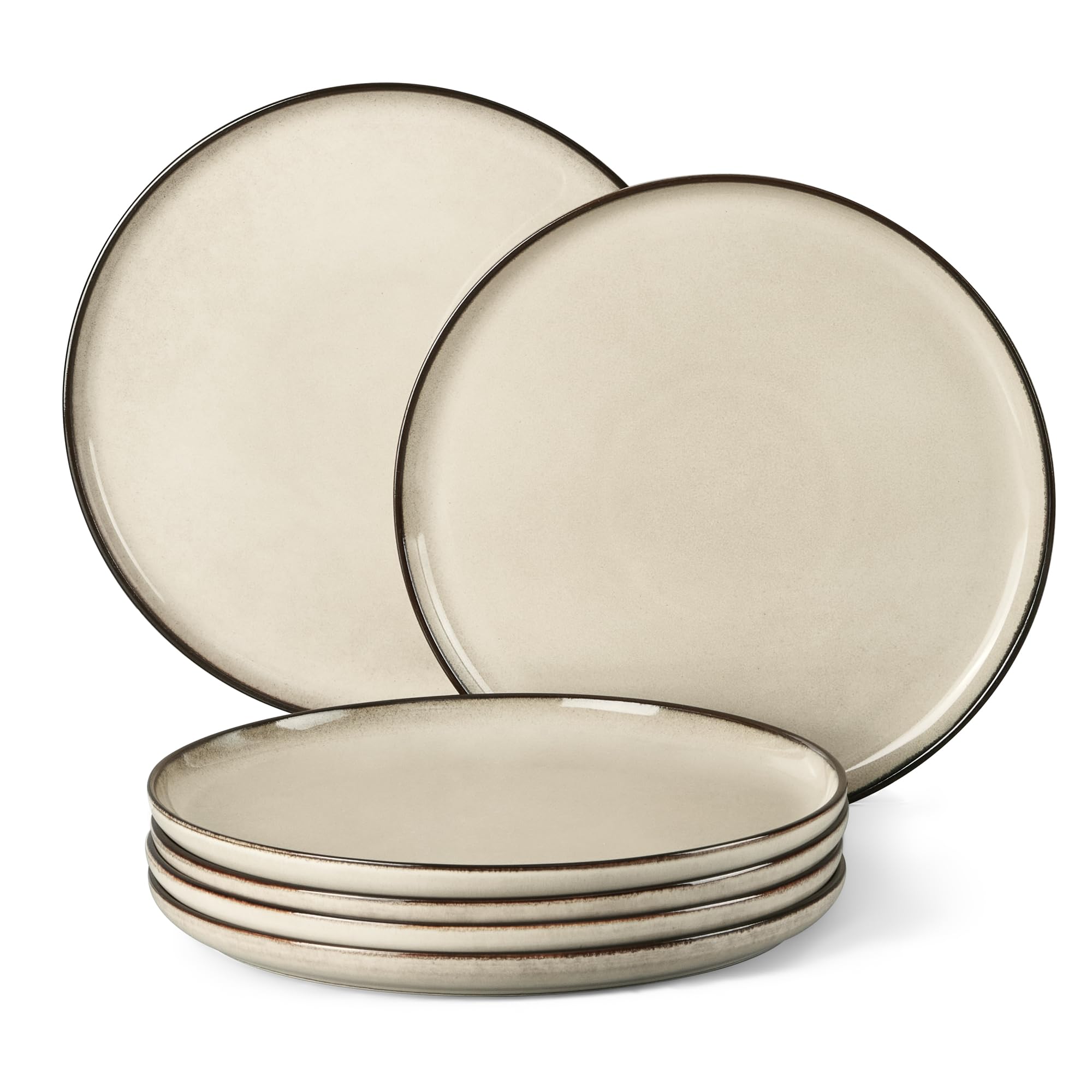 homikit-dinnerware-tellerset-26-5-cm-steinzeug-khaki-6-teilig image 1