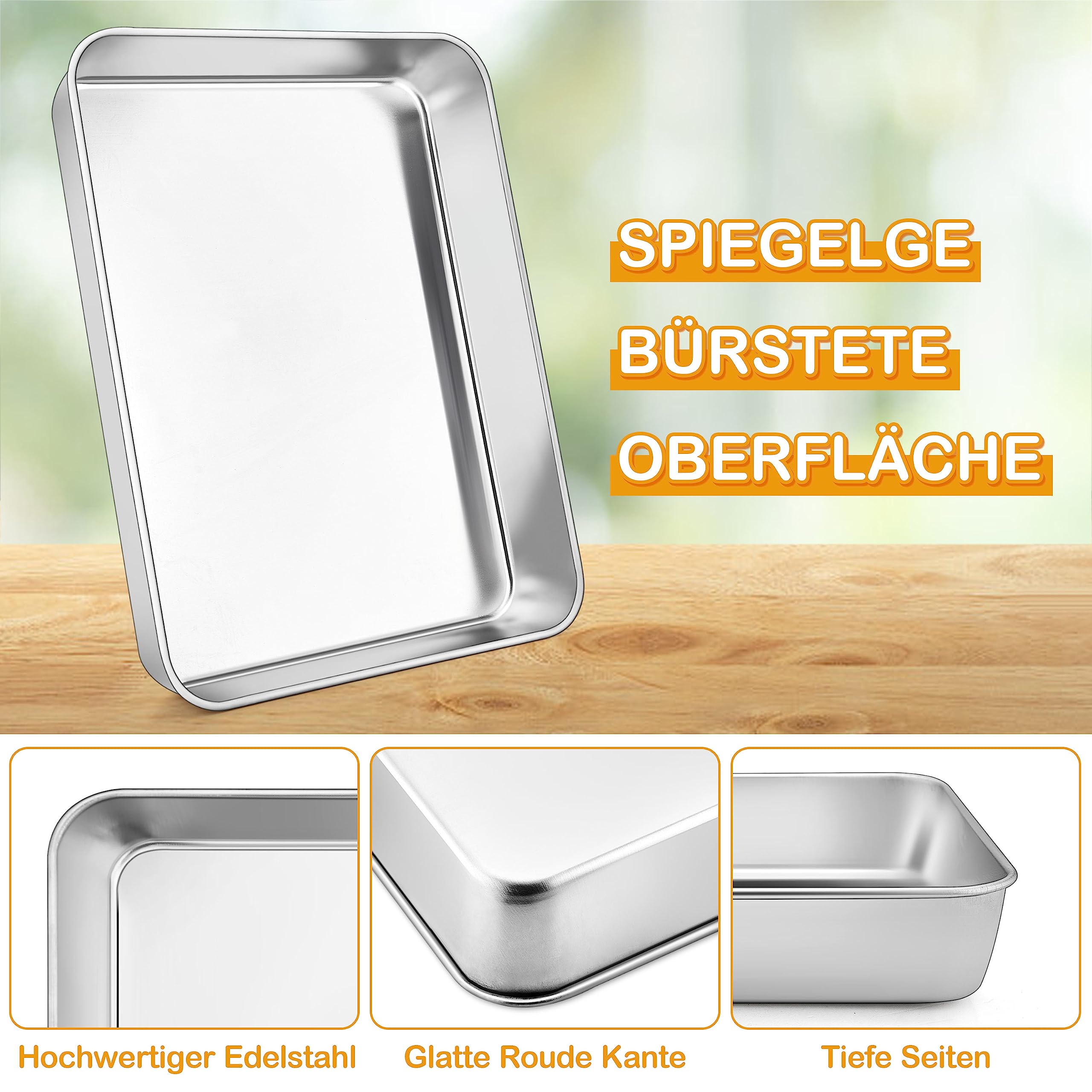 homikit-bakeware-auflaufform-26-5-cm-backblech-2er-set-edelstahl image 3