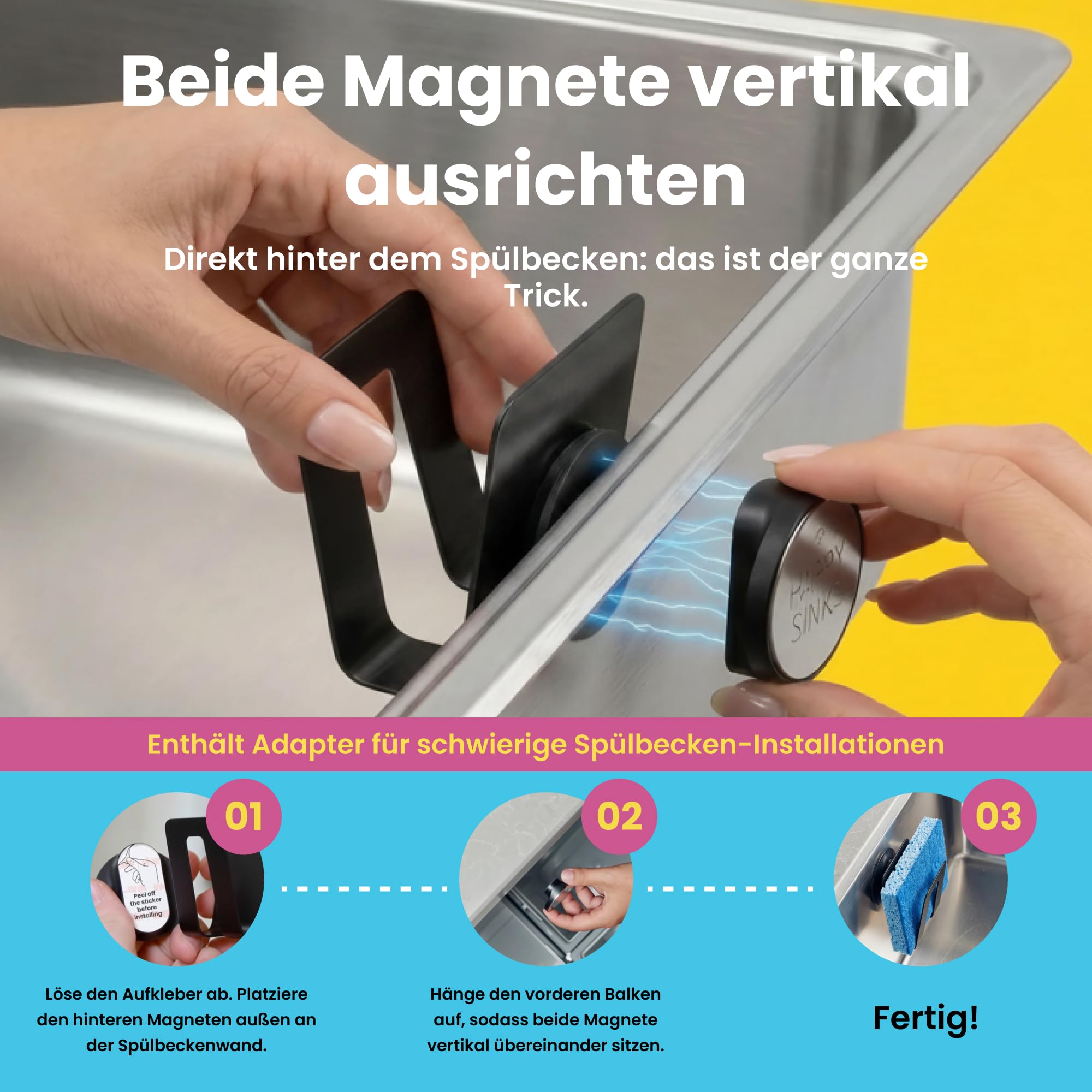 happy-sinks-magnetic-sponge-holder-schwammhalter-biokomposit-magnetisch image 3