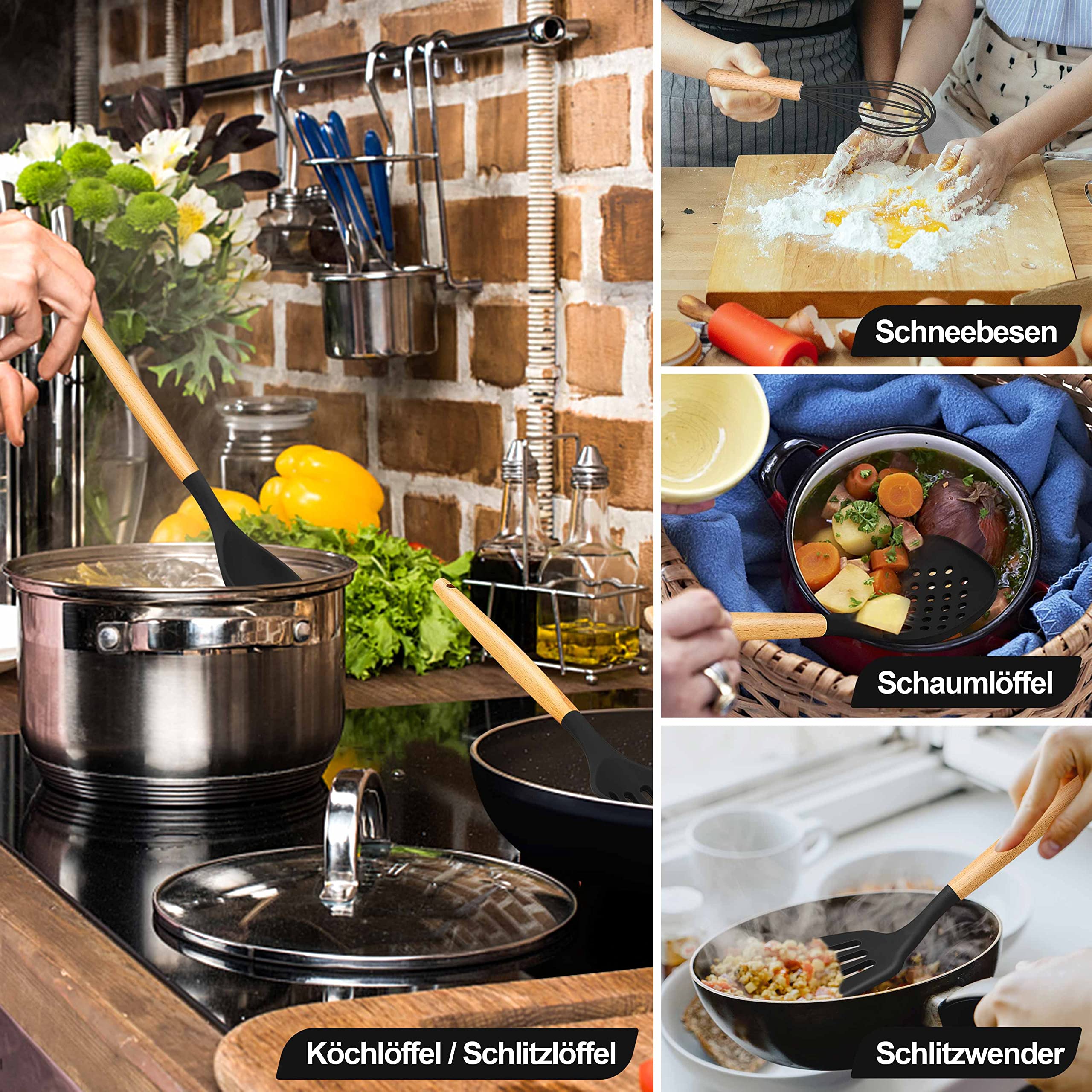 homikit-kitchen-gadgets-kochbesteck-set-15-teilig-schwarz-holzgriff image 6