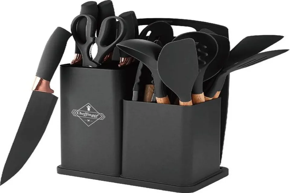 cheffinger-knives-cf-ksut01-messerset-19-teilig-mit-block-edelstahl image 1