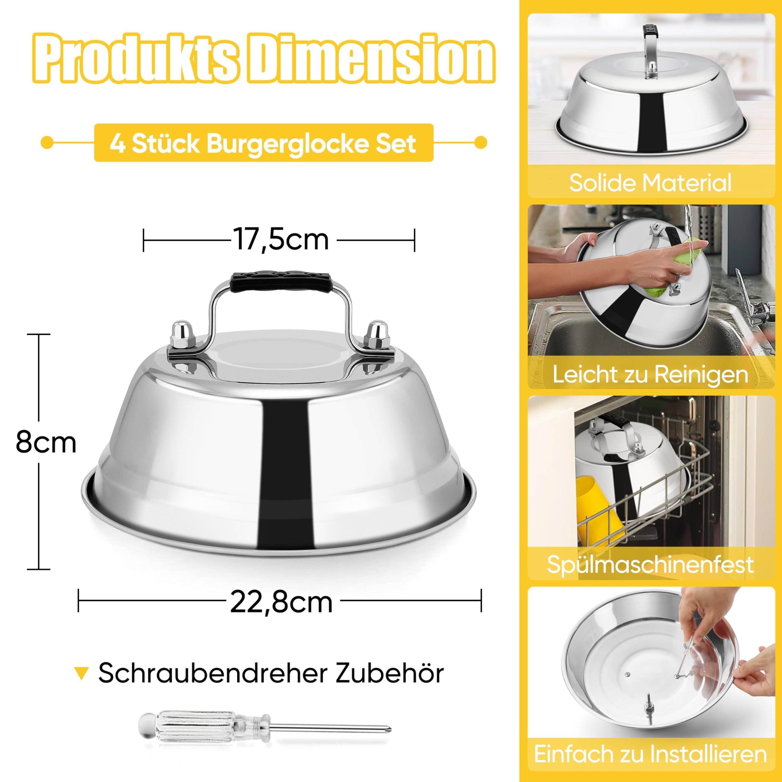 homikit-burgerglocke-4-st-ck-22-8x8-cm-edelstahl-set image 2