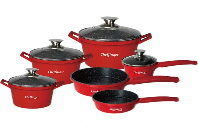 cheffinger-cookware-cf-diac12-kochtopf-rot image 1