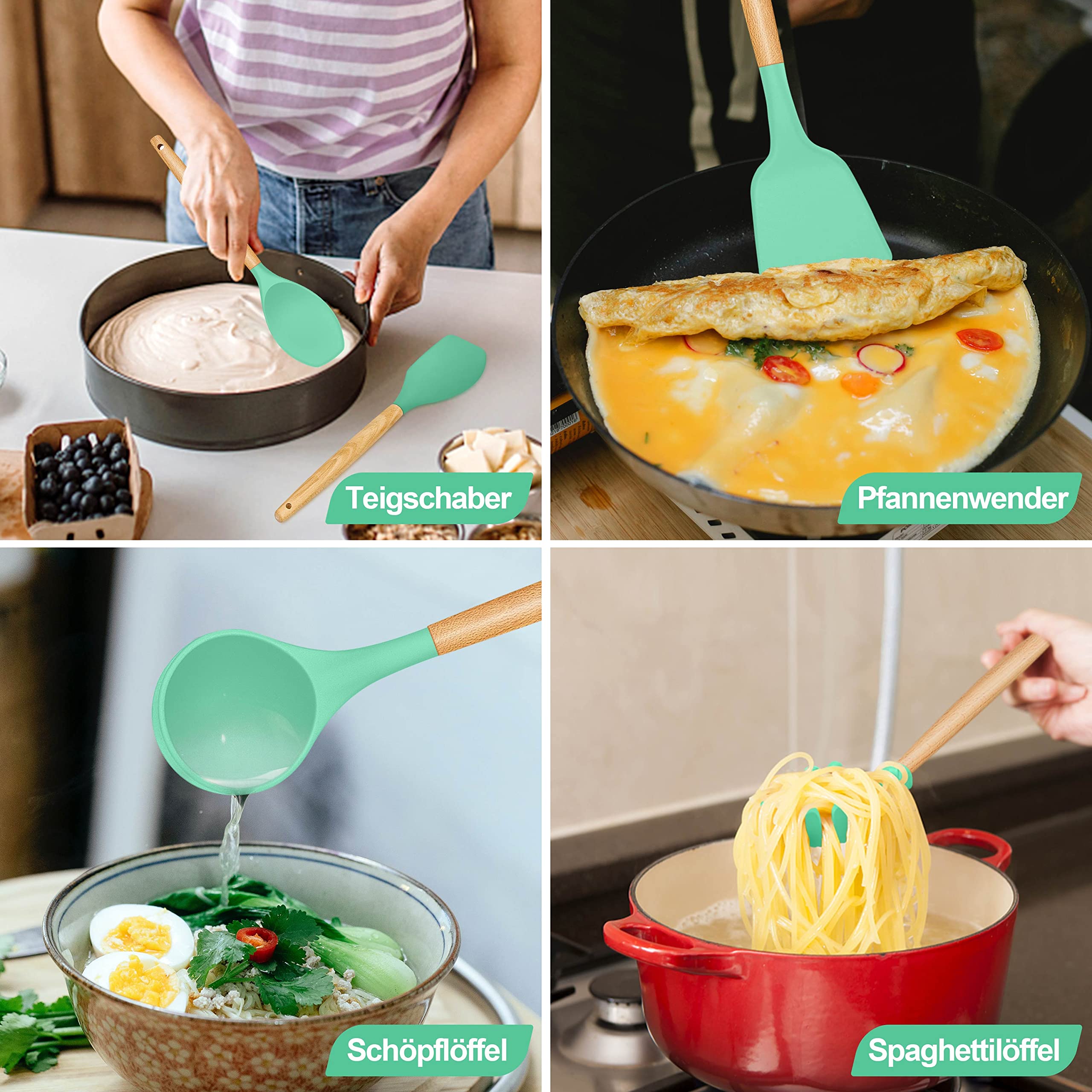 homikit-kitchen-gadgets-kochbesteck-set-15-teilig-gr-n-holzgriff image 4