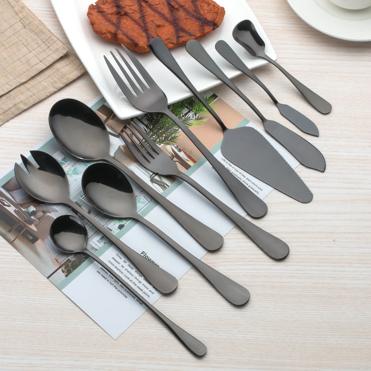 berglander-serving-set-servierbesteck-schwarz-10-tlg-edelstahl image 2
