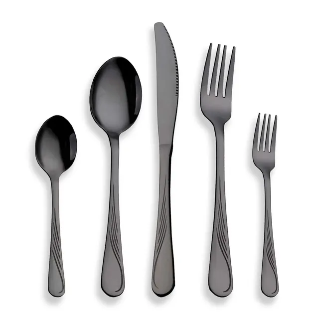 berglander-cutlery-set-besteckset-30-tlg-schwarz-gl-nzend-f-r-6 image 1