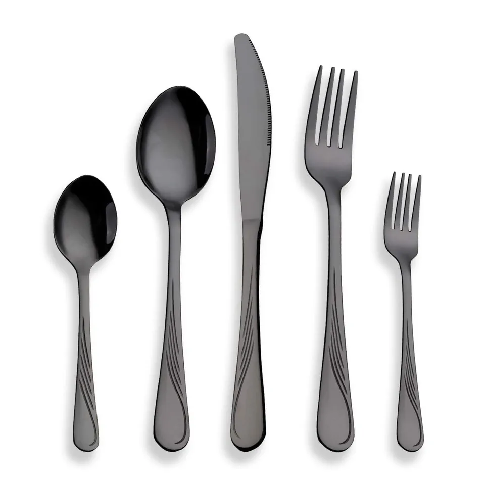 berglander-cutlery-set-besteckset-30-tlg-schwarz-gl-nzend-f-r-6 image 1