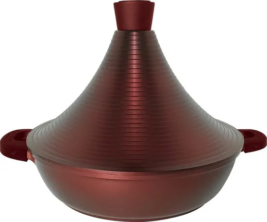 cheffinger-cookware-cf-taj28-tajine-28-cm-burgundy image 1