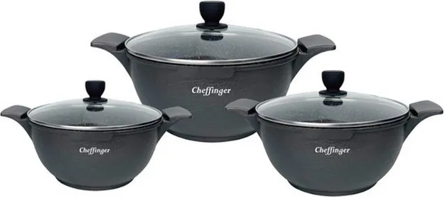 cheffinger-cookware-cf-lc01-lunchbox-schwarz-mit-deckel image 1