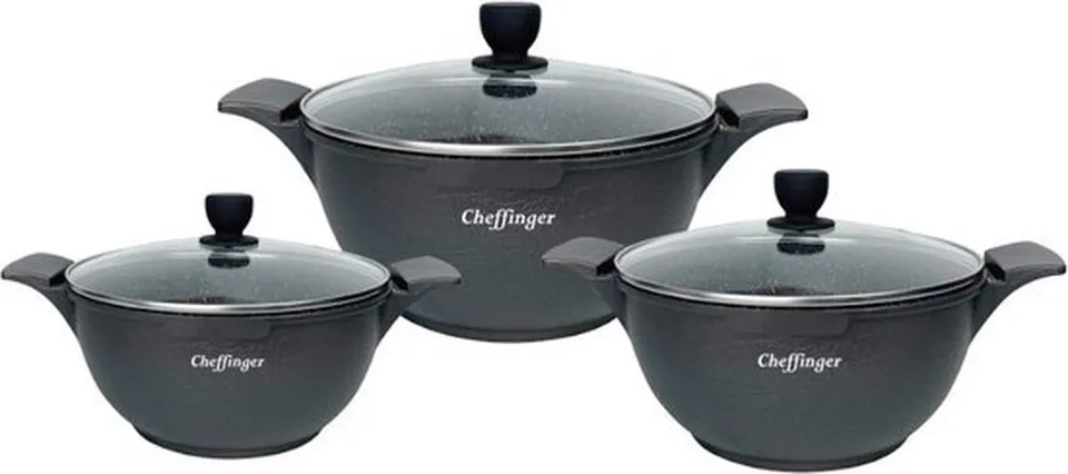 cheffinger-cookware-cf-lc01-lunchbox-schwarz-mit-deckel image 1