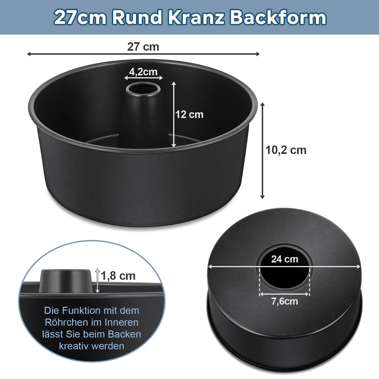 homikit-bakeware-kranzform-27cm-antihaft-gugelhupfform image 2