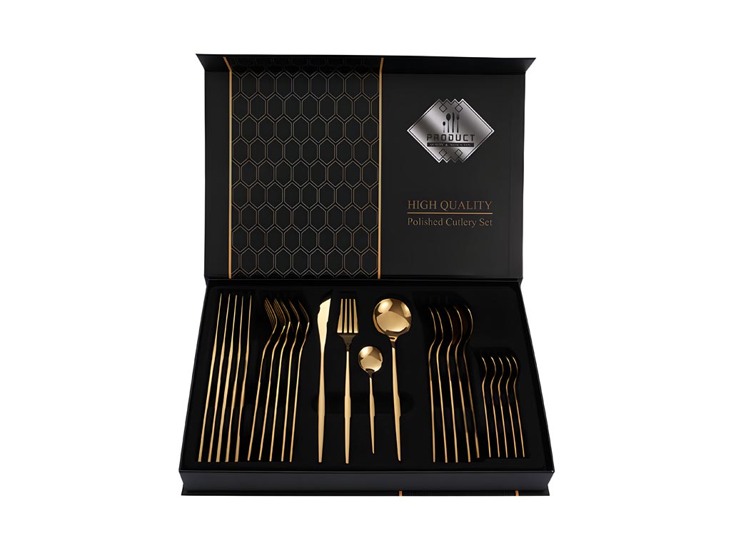 cheffinger-cf22127-besteckset-24-tlg-gold-6-personen image 1