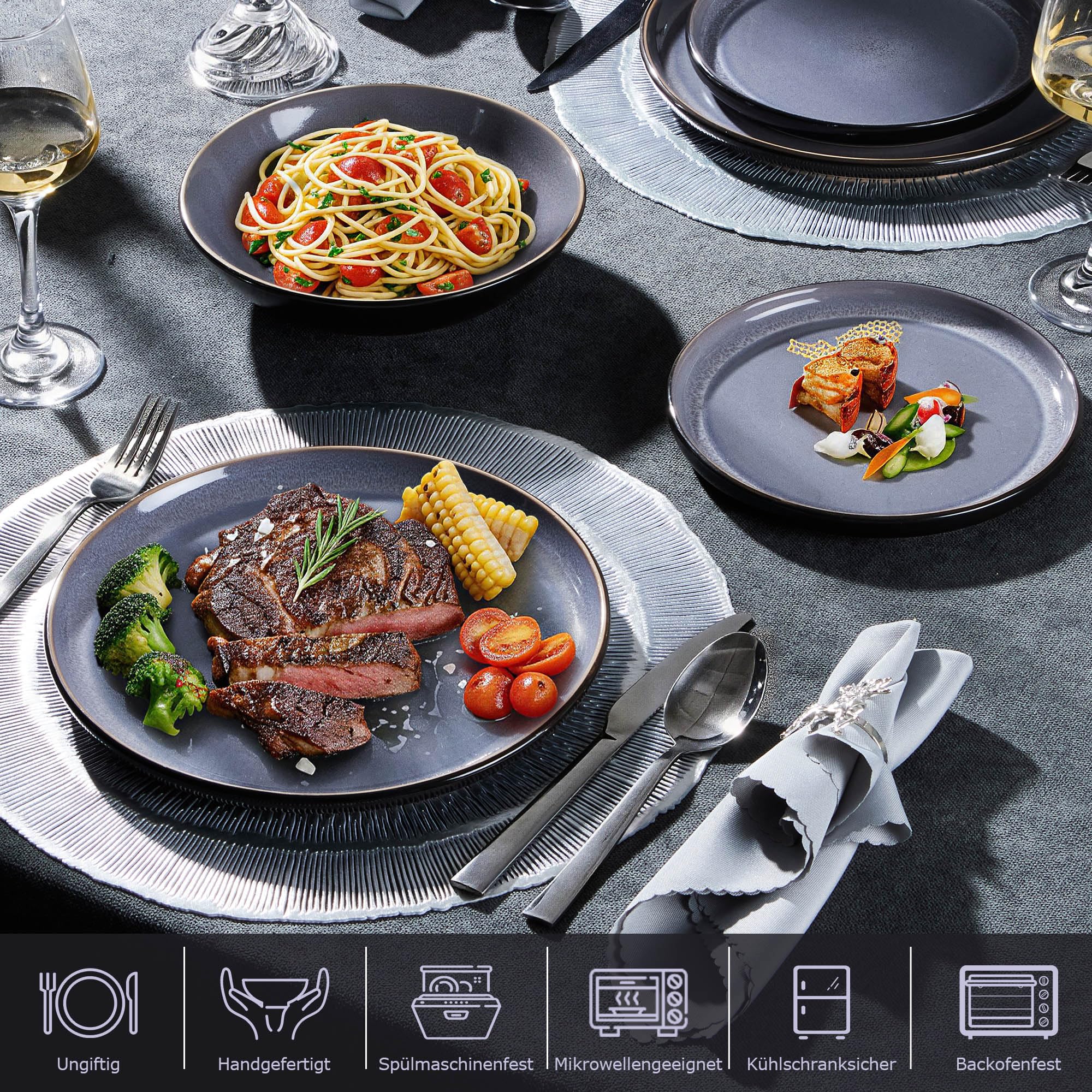 homikit-dinnerware-geschirrset-6-personen-schiefergrau-24-tlg-steinzeug image 3