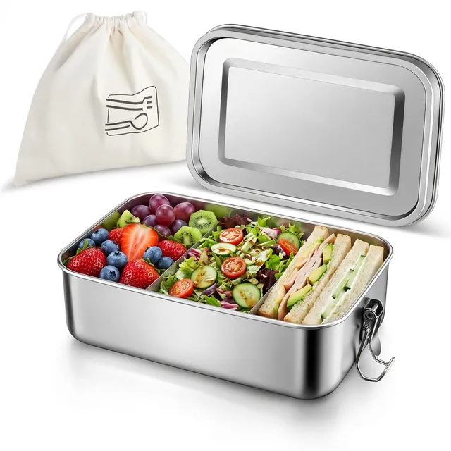 homikit-brotdose-edelstahl-1400ml-bento-box-mit-tasche-2-f-cher image 1