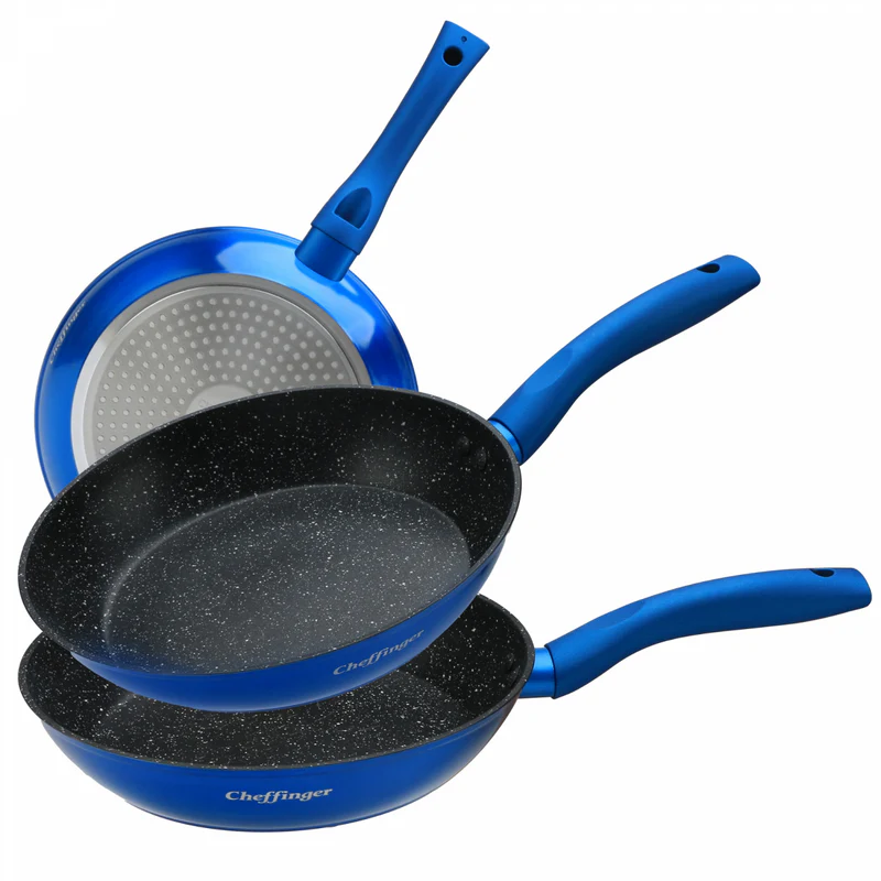 cheffinger-cookware-cf-fa03-bratpfanne-blau-beschichtet image 1