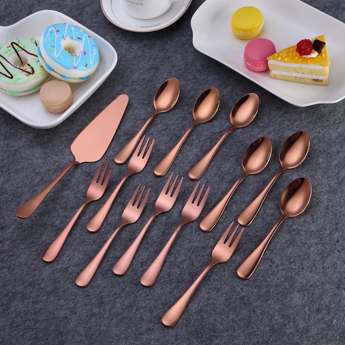 berglander-serving-set-ros-gold-13-tlg-tortenheber-kuchenset image 3