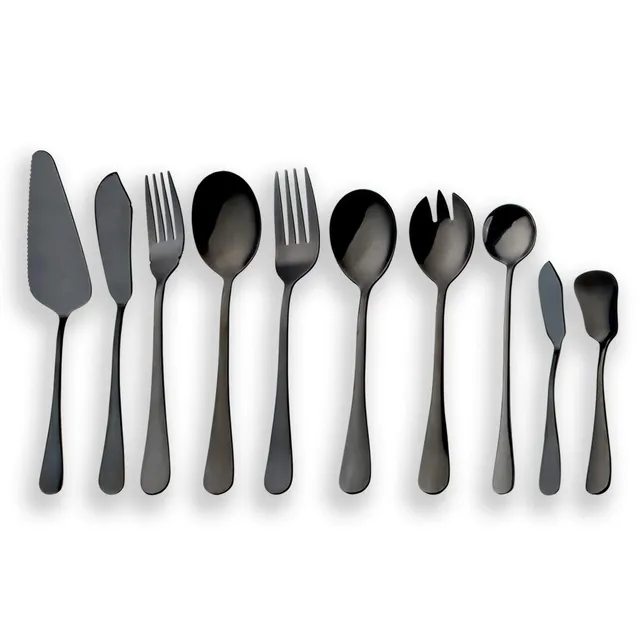 berglander-serving-set-servierbesteck-schwarz-10-tlg-edelstahl image 1