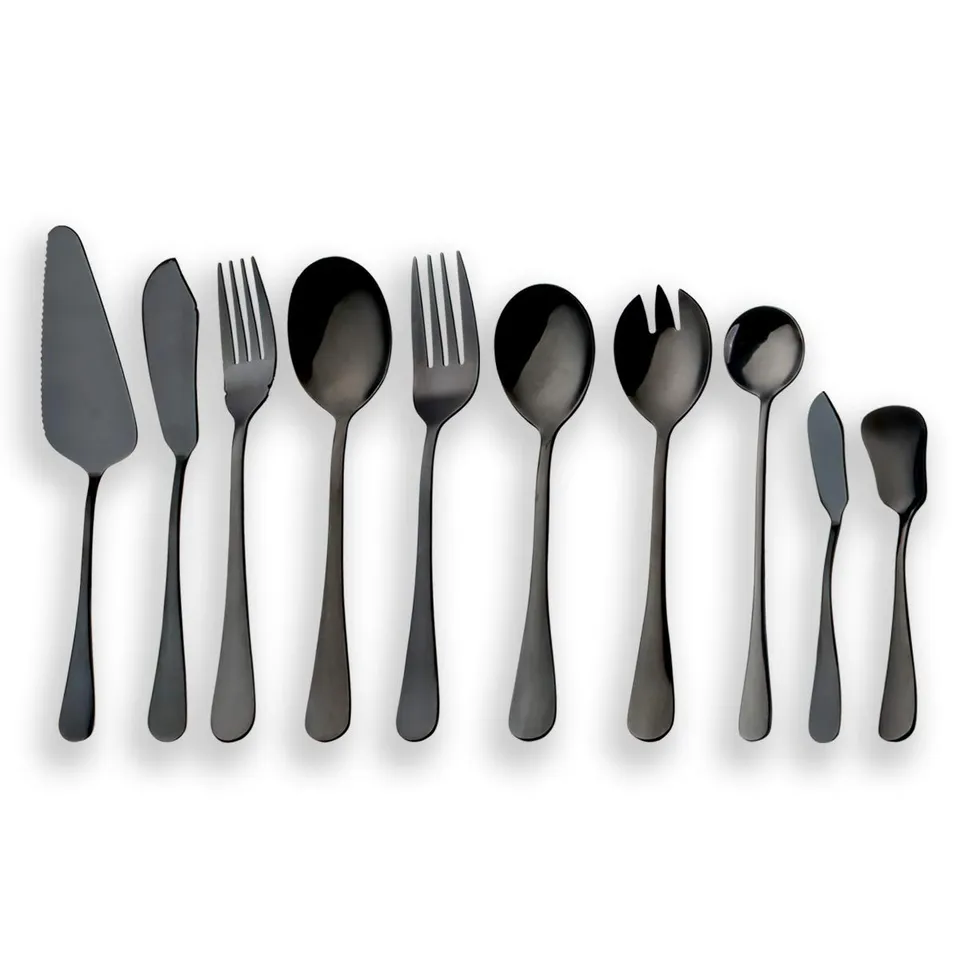 berglander-serving-set-servierbesteck-schwarz-10-tlg-edelstahl image 1