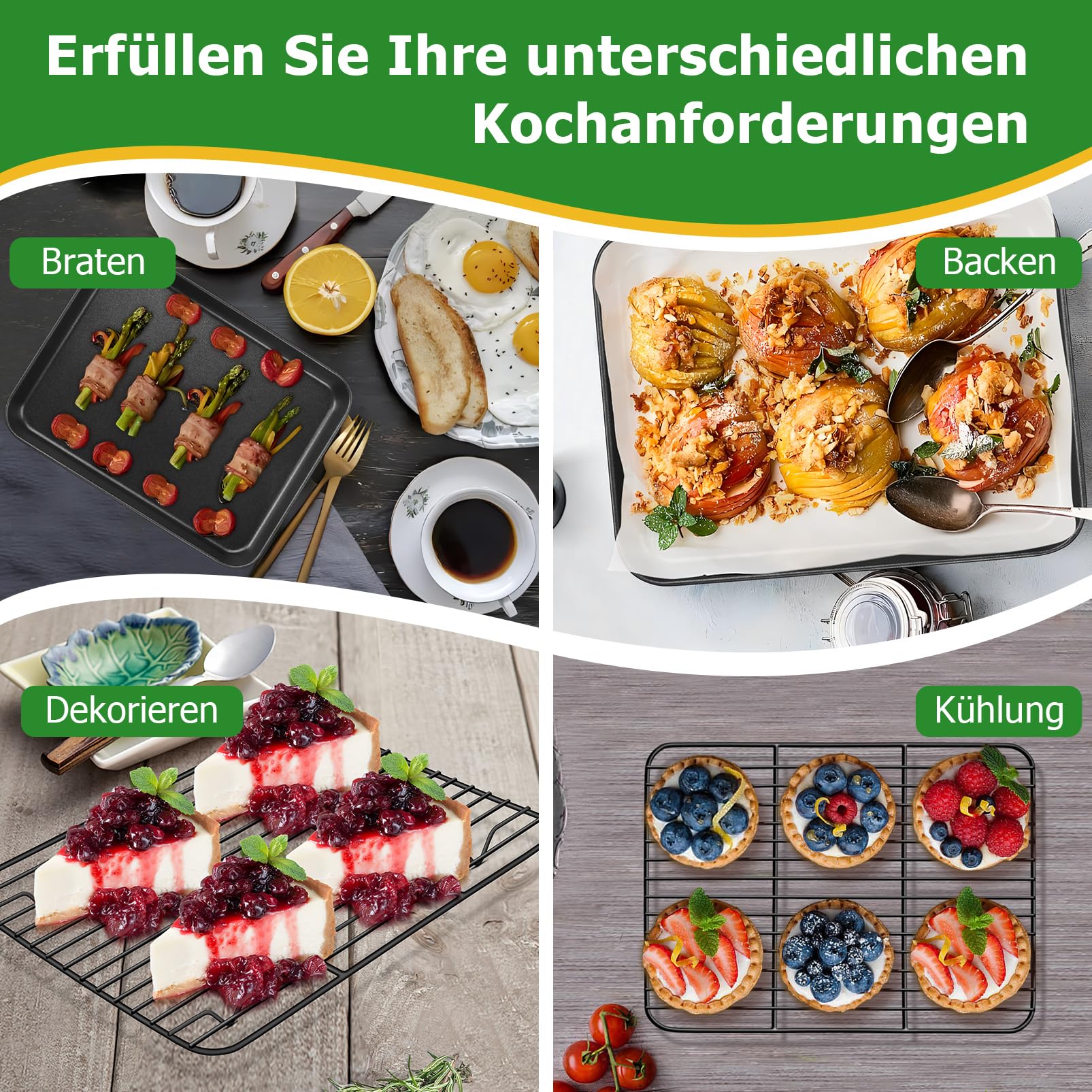 homikit-bakeware-backblech-mit-gitter-antihaft-26-5cm-set image 6