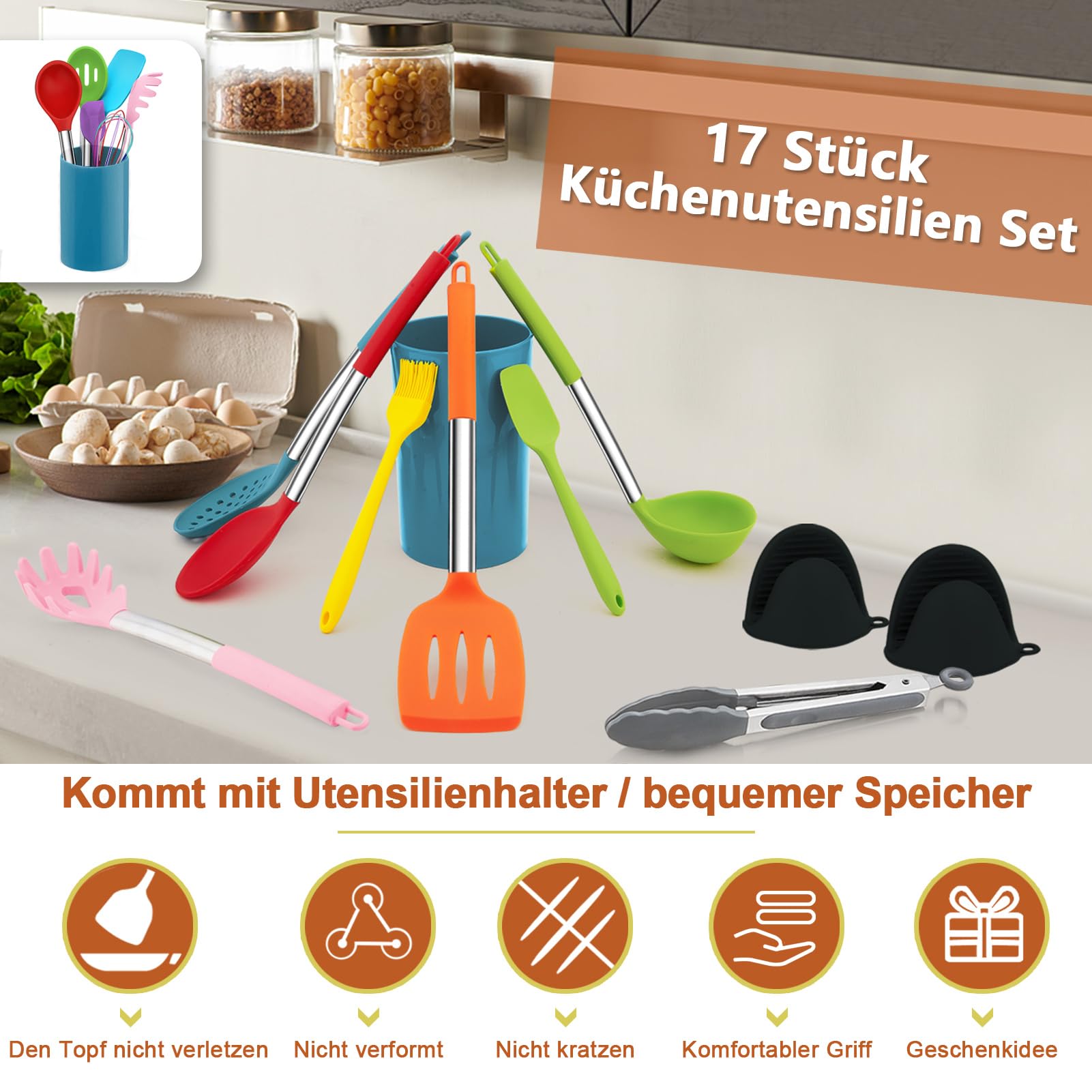 homikit-kitchen-gadgets-k-chenhelfer-set-17-teilig-bunt-silikon image 5