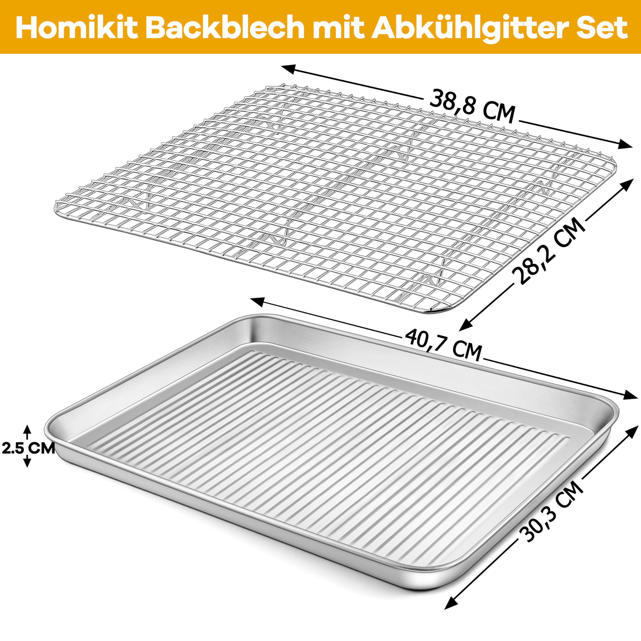 homikit-bakeware-backblech-mit-gitter-40-7cm-edelstahl-ofenblech image 2