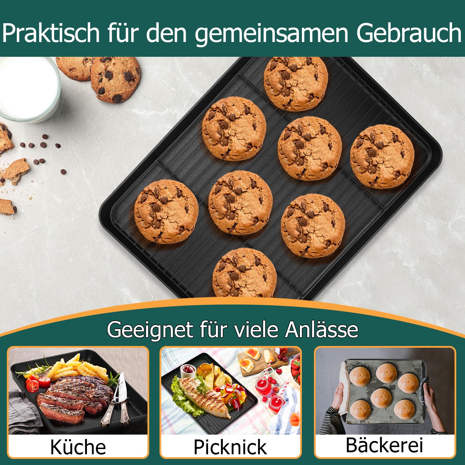 homikit-bakeware-backblech-mit-gitter-31-6cm-antihaft-2-tlg image 7