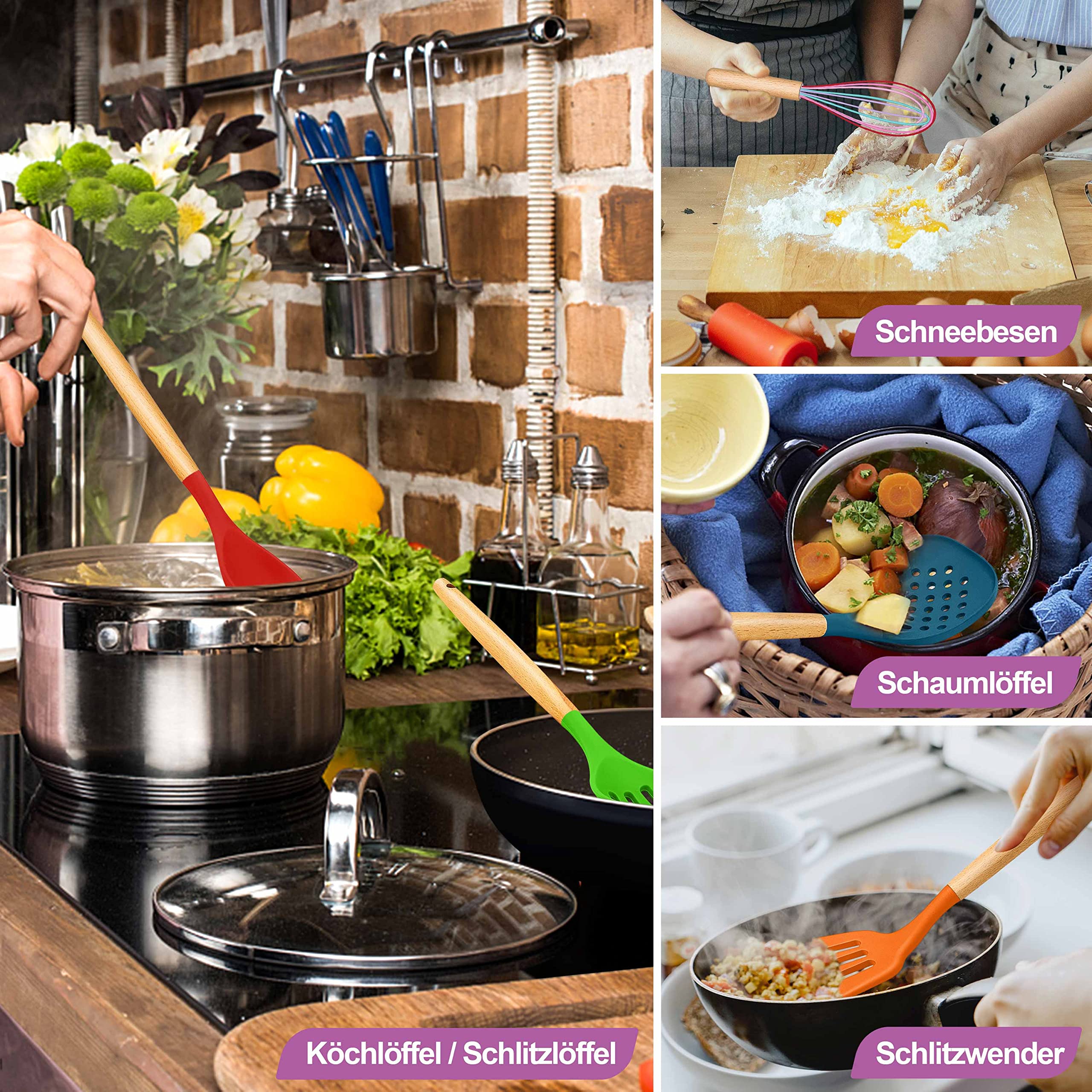 homikit-kitchen-gadgets-kochbesteck-set-15-teilig-bunt-holzgriff image 6