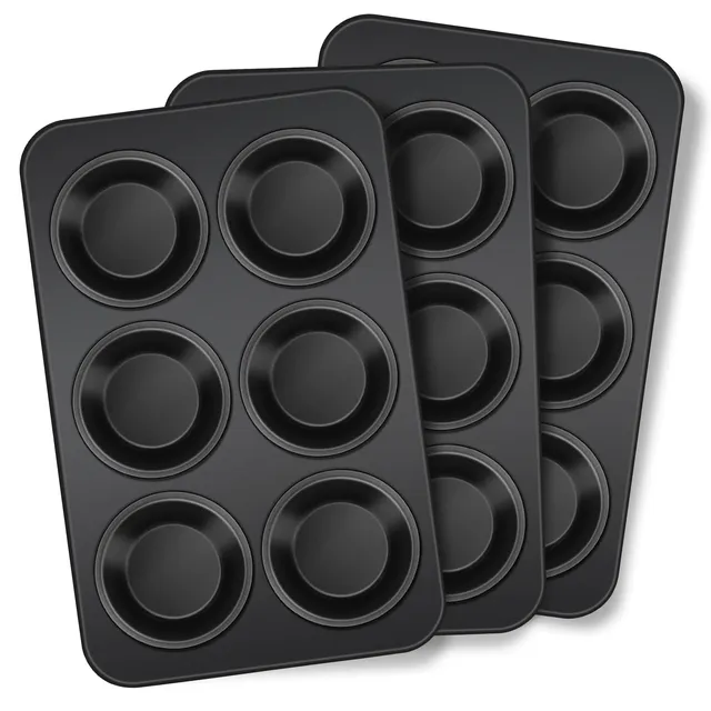 homikit-bakeware-muffinform-edelstahl-antihaft-6er-3-teilig image 1