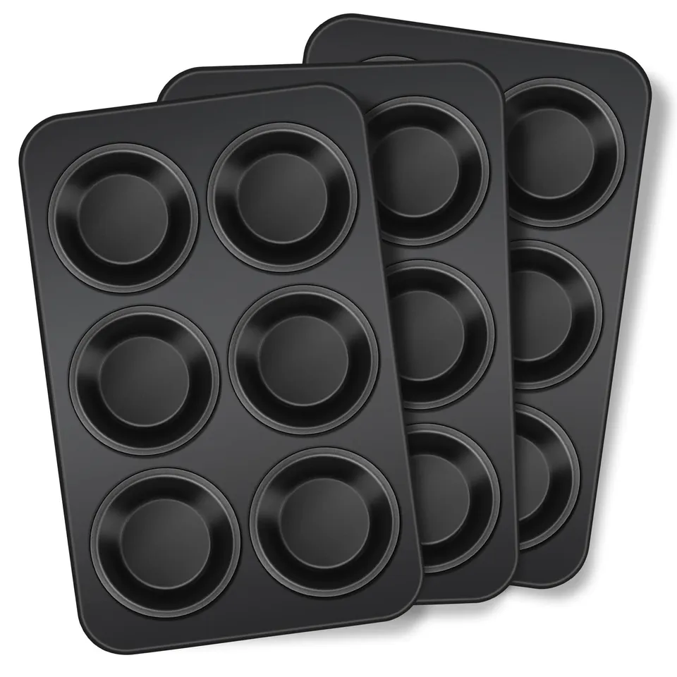 homikit-bakeware-muffinform-edelstahl-antihaft-6er-3-teilig image 1