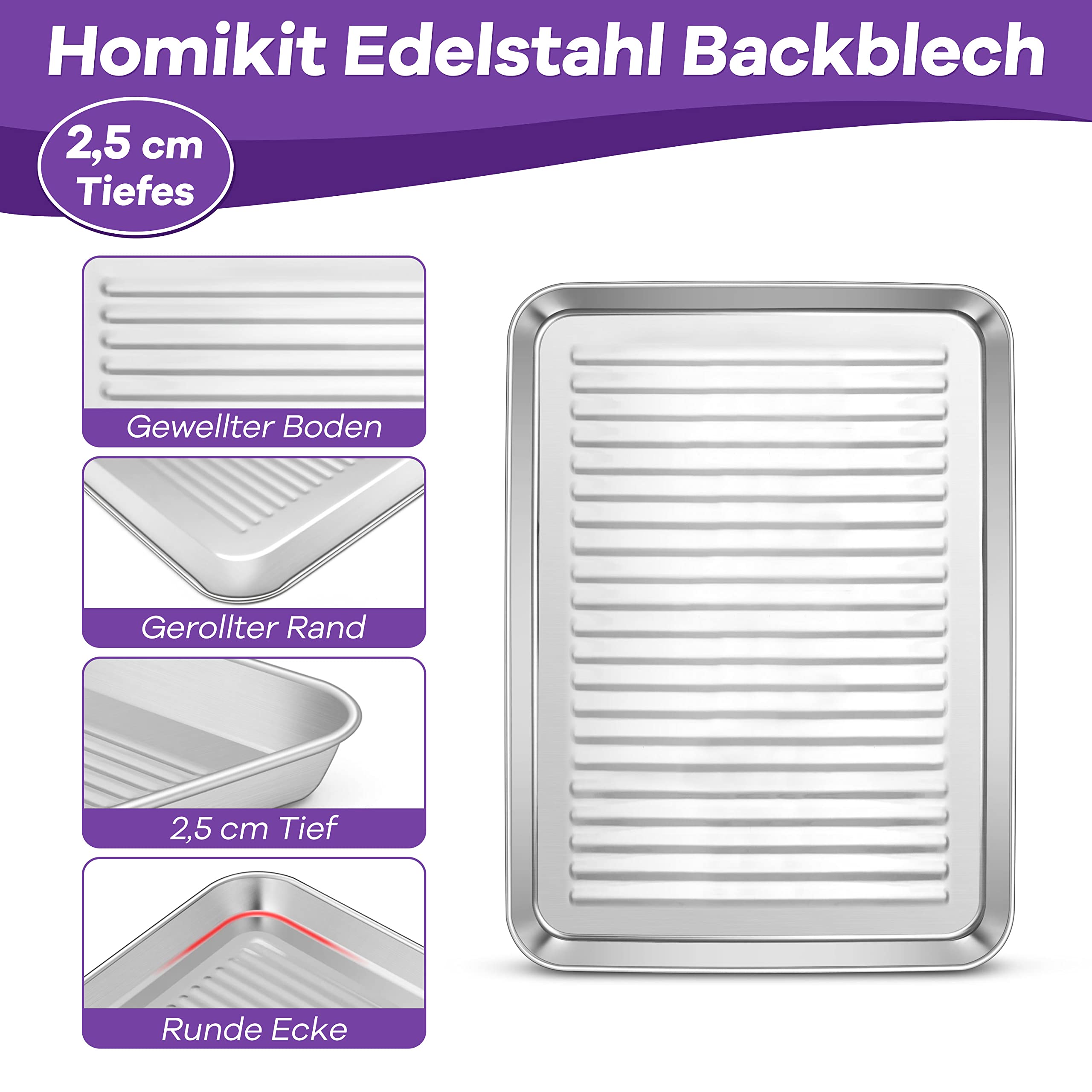 homikit-bakeware-backblech-mit-gitter-26-5cm-edelstahl-ofenblech image 4