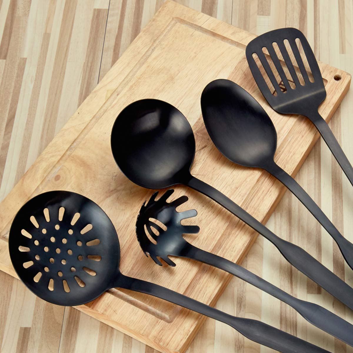 berglander-k-chenhelfer-set-5-tlg-schwarz-edelstahl-titan image 3