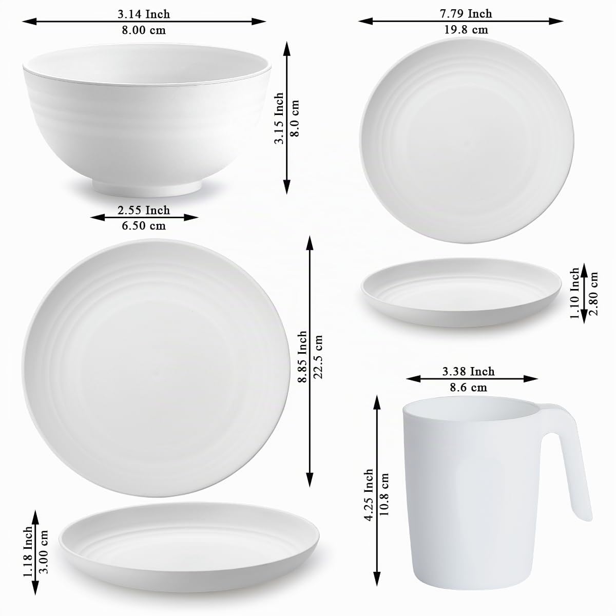 berglander-geschirrset-24-teilig-plastik-wei-bruchsicher image 2
