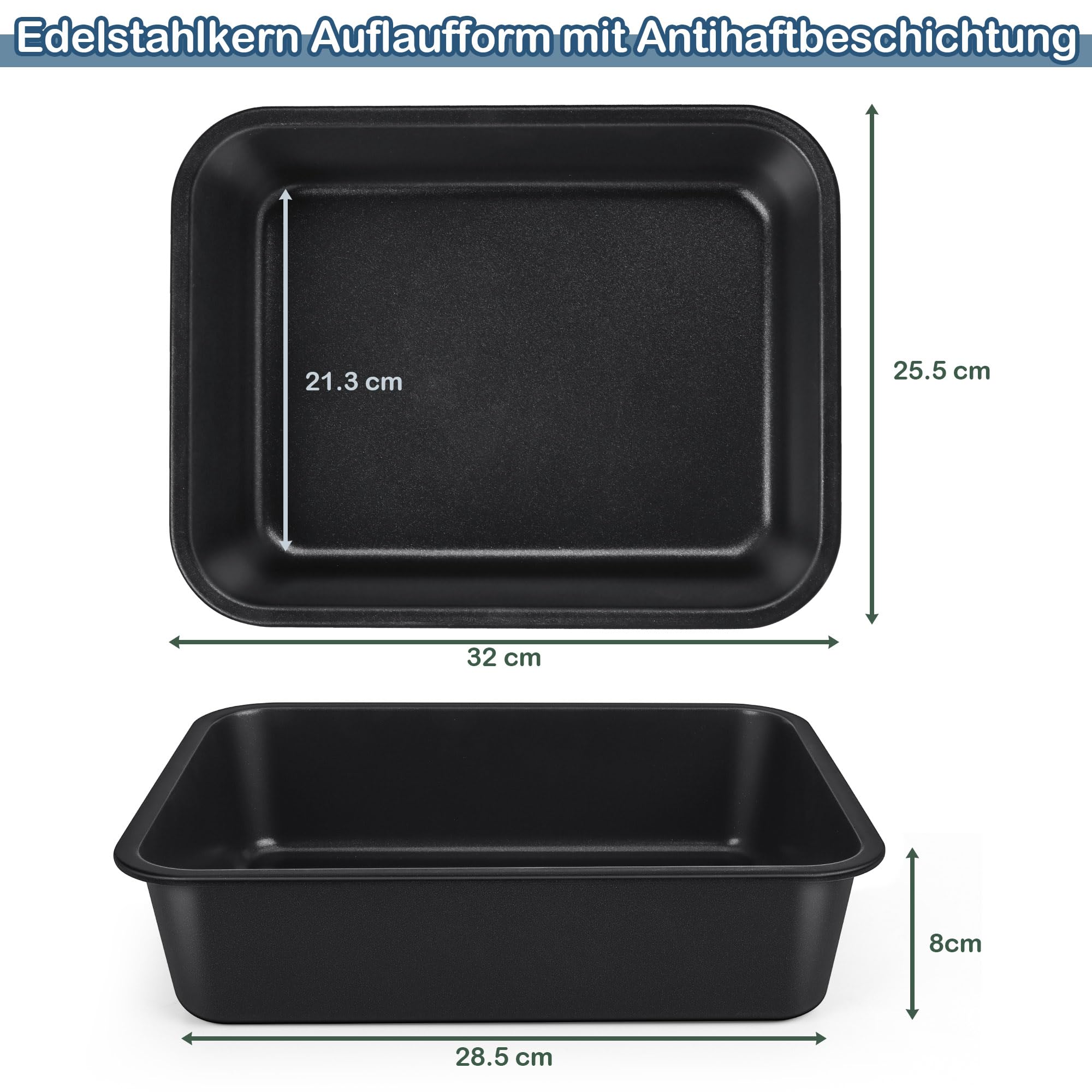 homikit-bakeware-auflaufform-2er-set-32x25-5x8cm-antihaft image 2