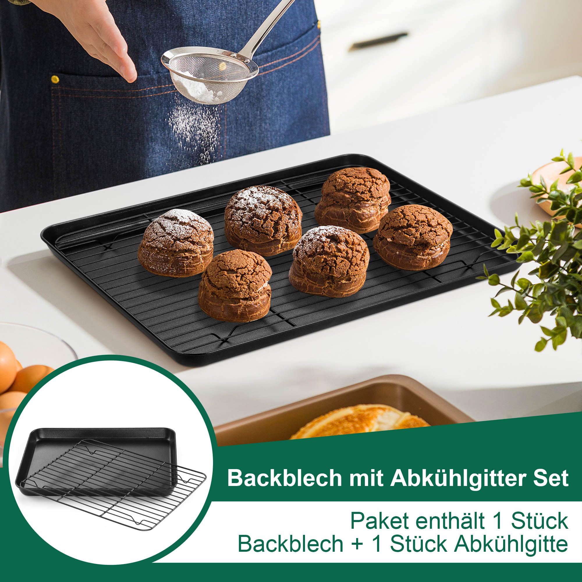 homikit-bakeware-backblech-mit-gitter-40-5cm-antihaft-2-tlg image 5