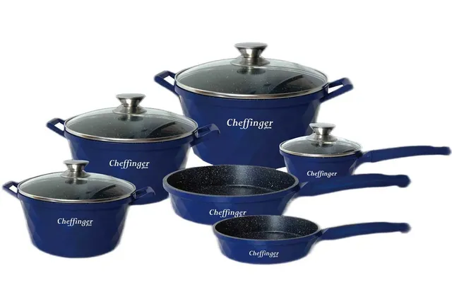 cheffinger-cookware-cf-diac12-blue-kochgeschirr-blau image 1