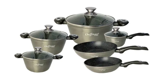 cheffinger-cookware-cf-fa1010-bratpfanne-silber-induktion image 1