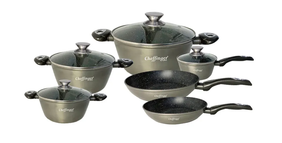 cheffinger-cookware-cf-fa1010-bratpfanne-silber-induktion image 1