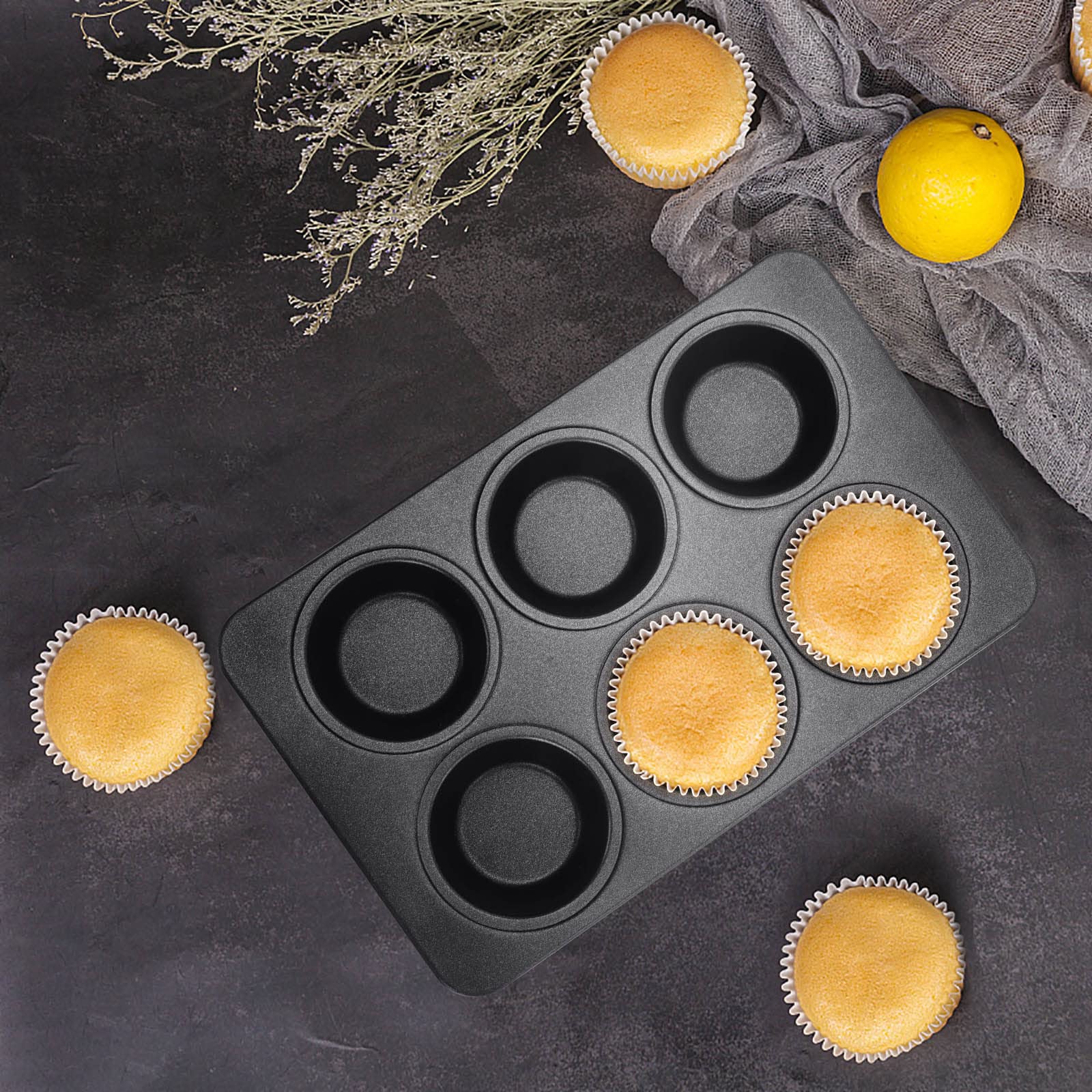 homikit-bakeware-muffinform-edelstahl-6er-antihaft-29cm image 7