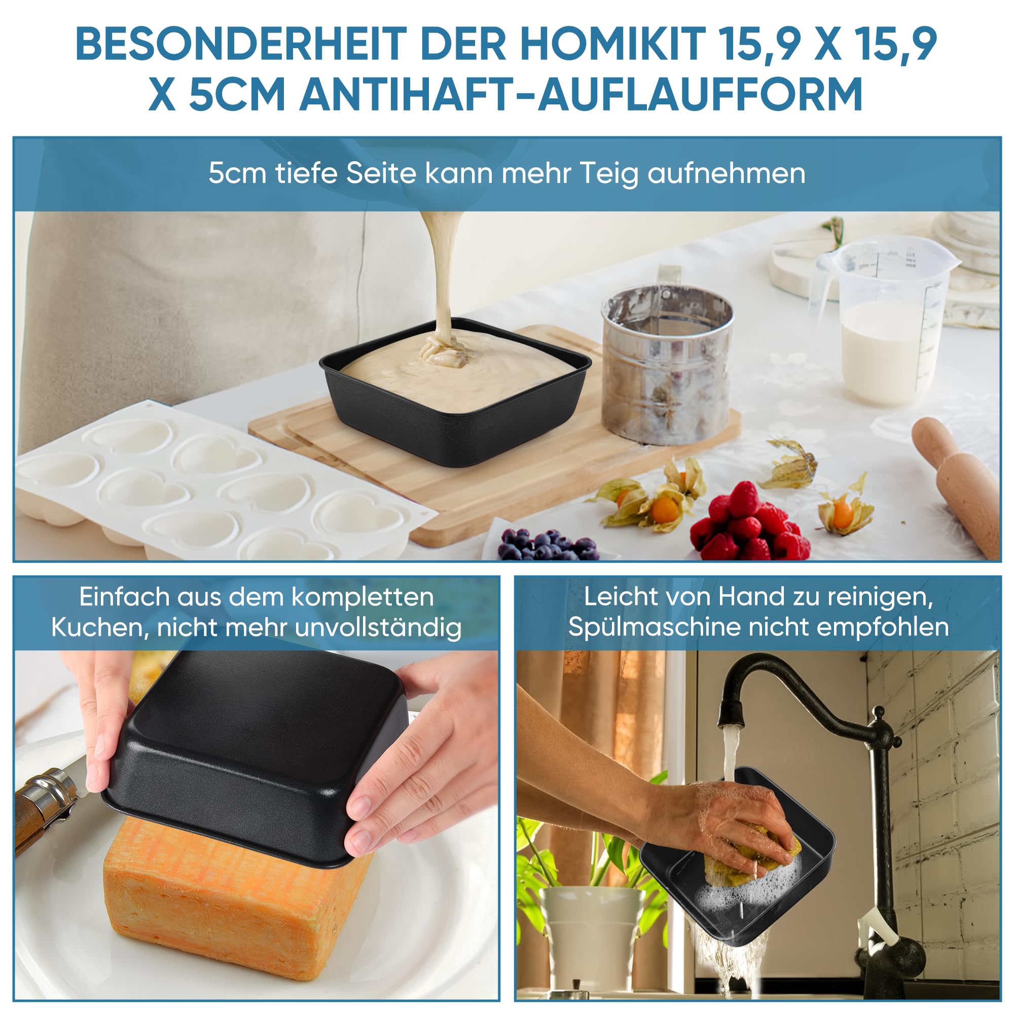 homikit-bakeware-auflaufform-2er-set-15-9cm-edelstahl-eckig image 6