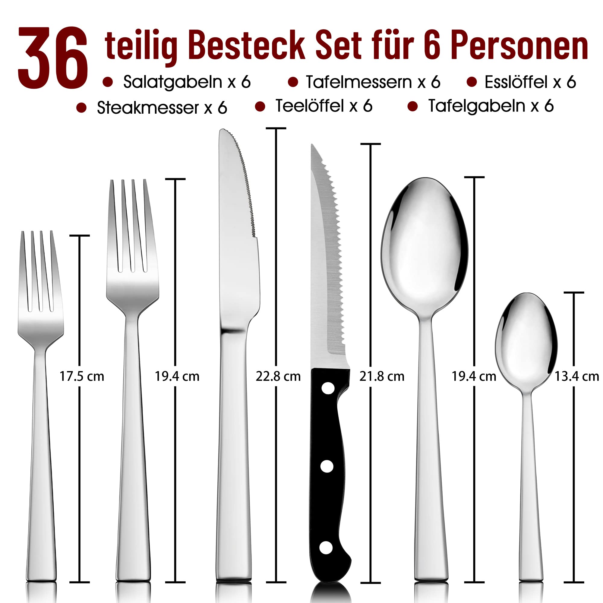 homikit-flatware-besteckset-36-teilig-mit-steakmesser-eckig image 2